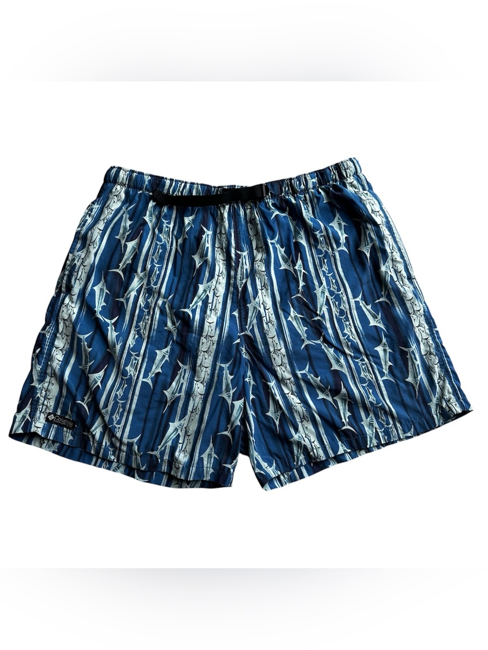Columbia White & Navy Mesh Lined Swim